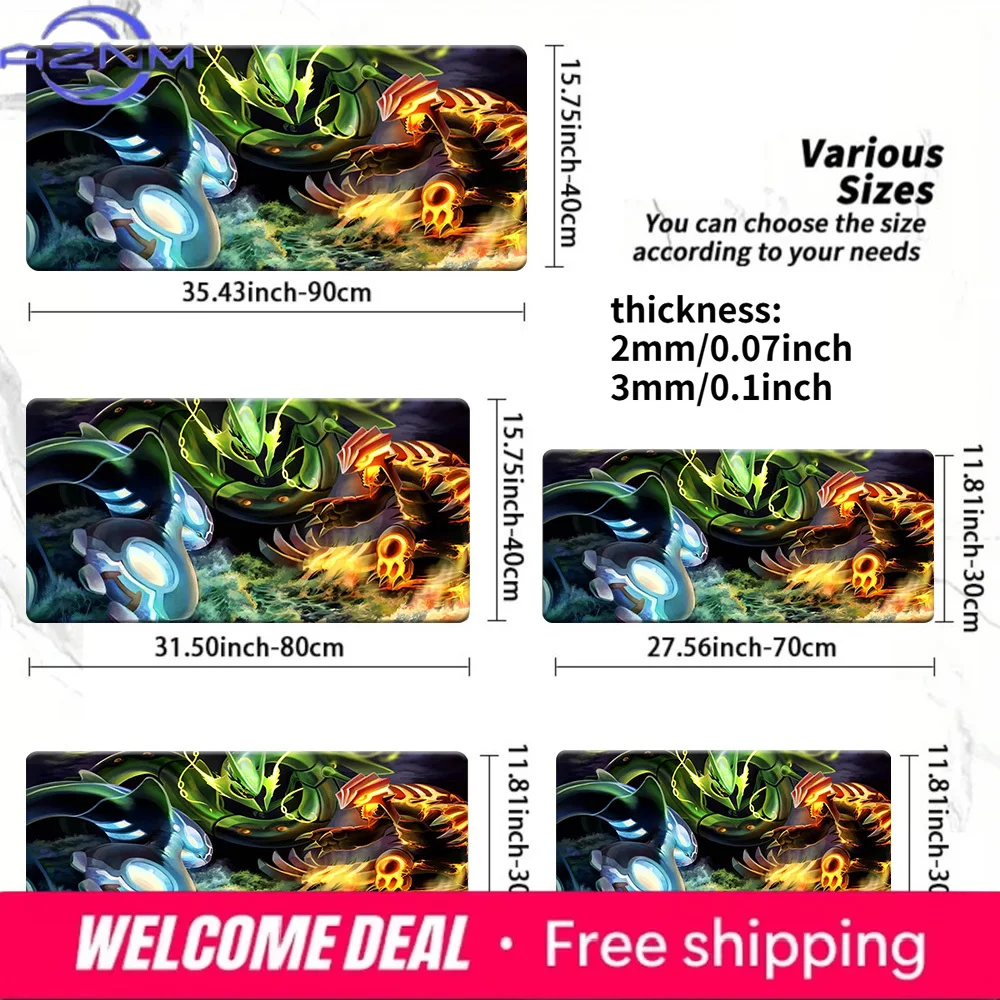 

Primal Trio Rayquaza Groudon Kyogre Non-Slip Washable Gaming Desk Mat