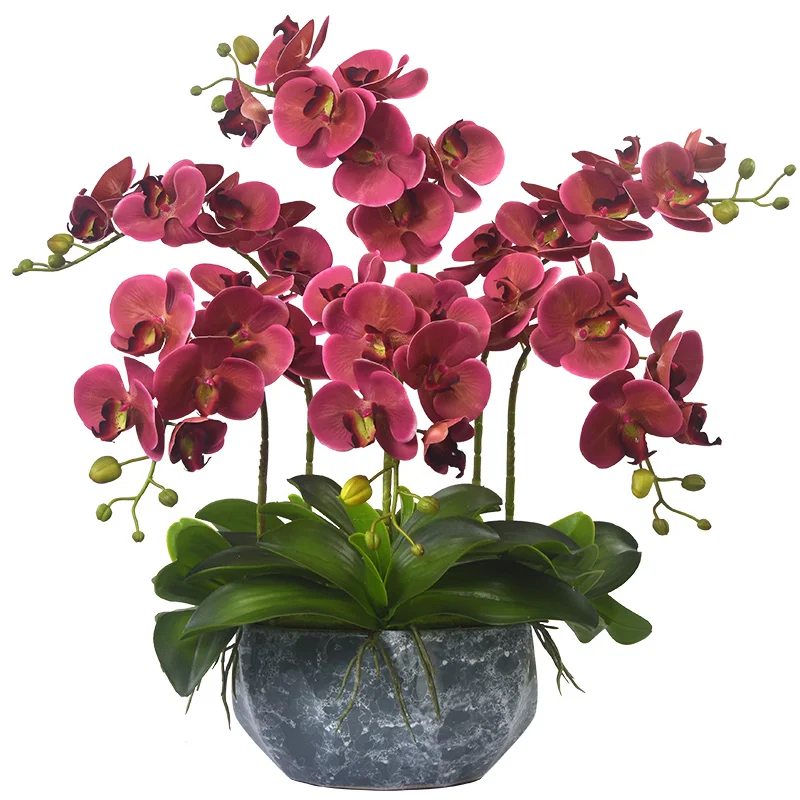 FQ Phalaenopsis Artificial Flower High-Grade Orchid Fake Flower and Greenery Potted Plant