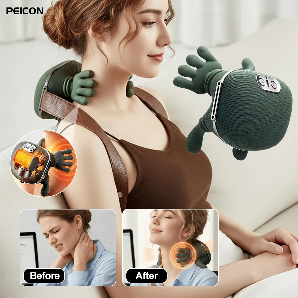 

Electric Imitates Human Hands Kneading Neck Massager Back Shoulder Neck Knead Massage Muscle Pain Relieve Cervical Hand Massager