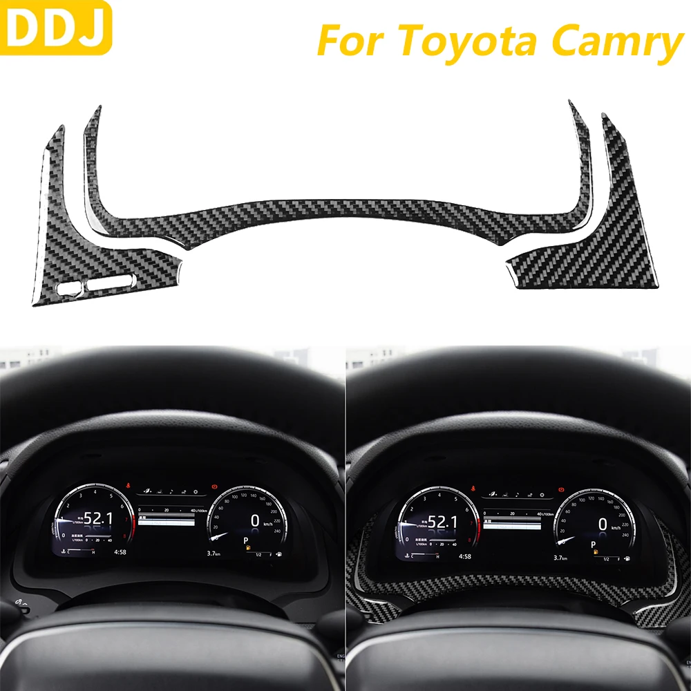 

Мягкая накладка на панель приборов из углеродного волокна для Toyota Camry 2018-2024, аксессуары для интерьера, декор для автомобиля