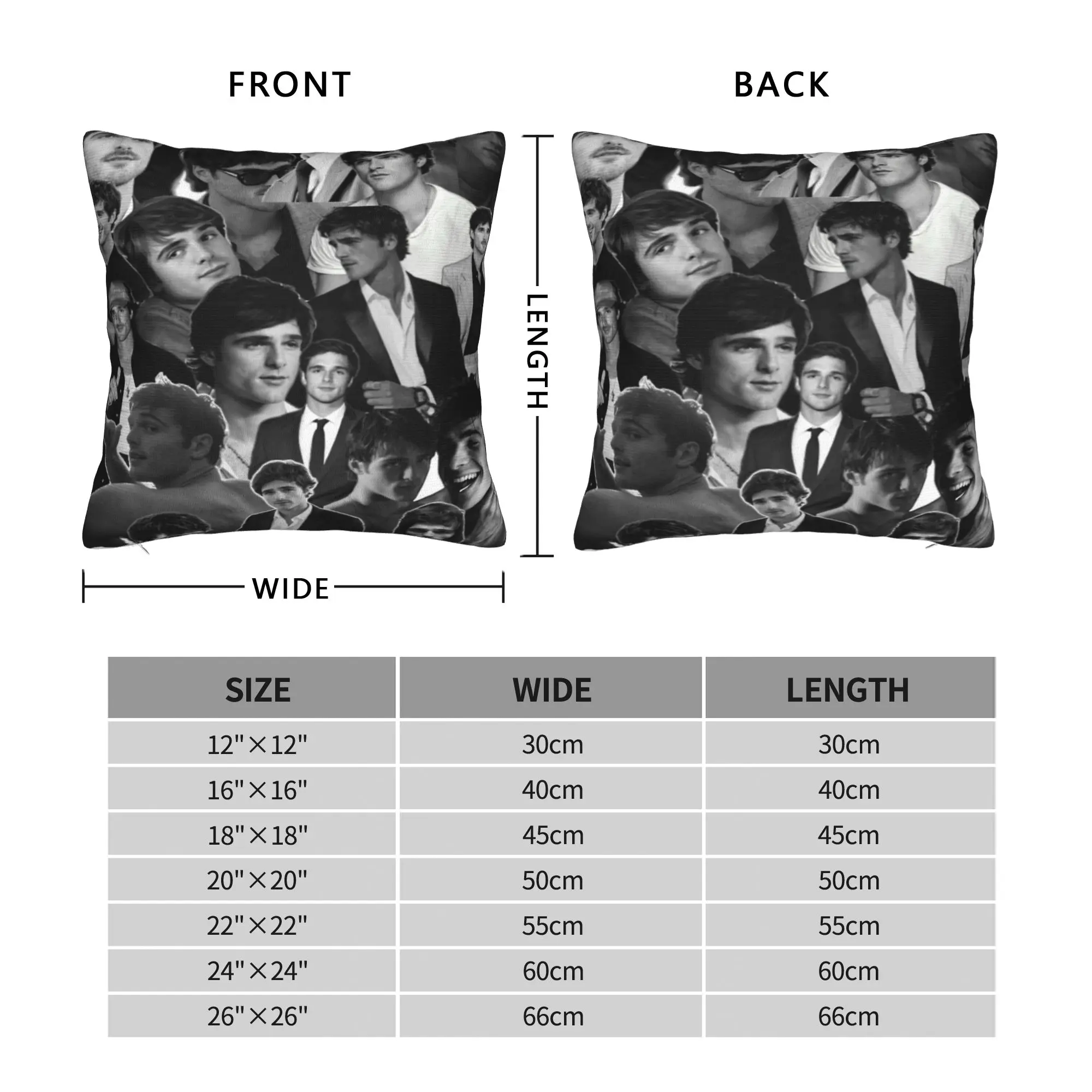 Jacob Elordi Australian Actor Poster Pillow Case  Soft Pillow Cover For Living Room Chair Cute Funny Cushion Cover