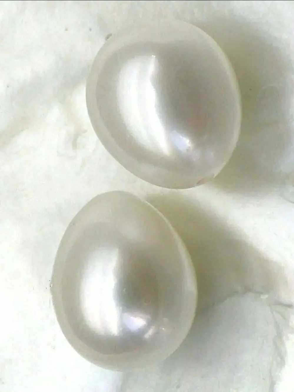 

Genuine Match Pair 8*10mm AAA+ white Loose Half Drilled Drop Akoya Pearls Freeshippings Items