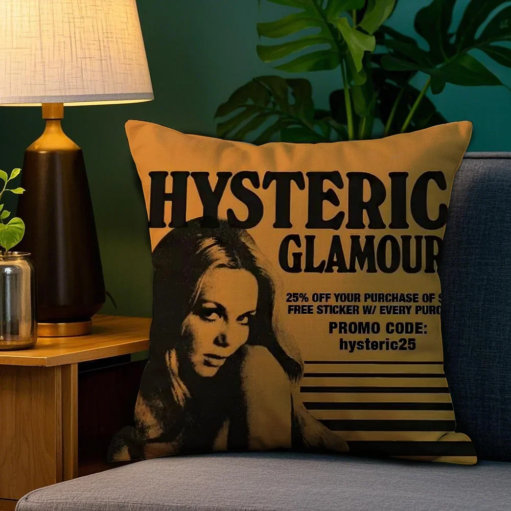 H-HystericS G-Glamour Kissenbezug, Plüschstoff, weicher, doppelseitiger Druck, Sofa-Kissenbezug, Überwurf-Kissenbezüge