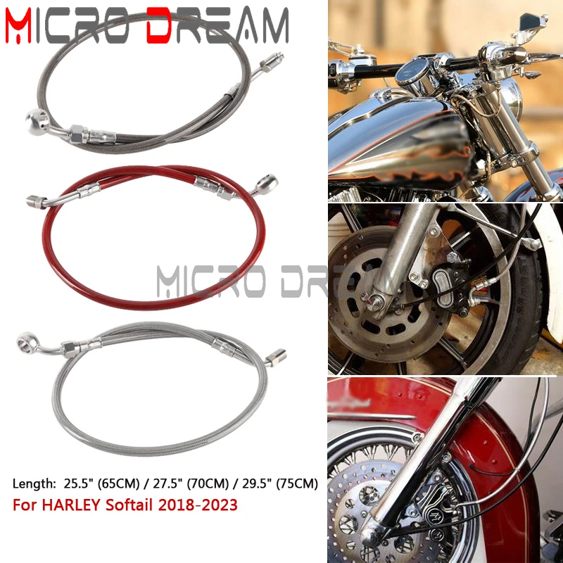 オートバイの編組油圧ブレーキホースabsコントローラー付きハーレーソフテイル用キットm8-2018-2023-fxlr-fxst-flsb