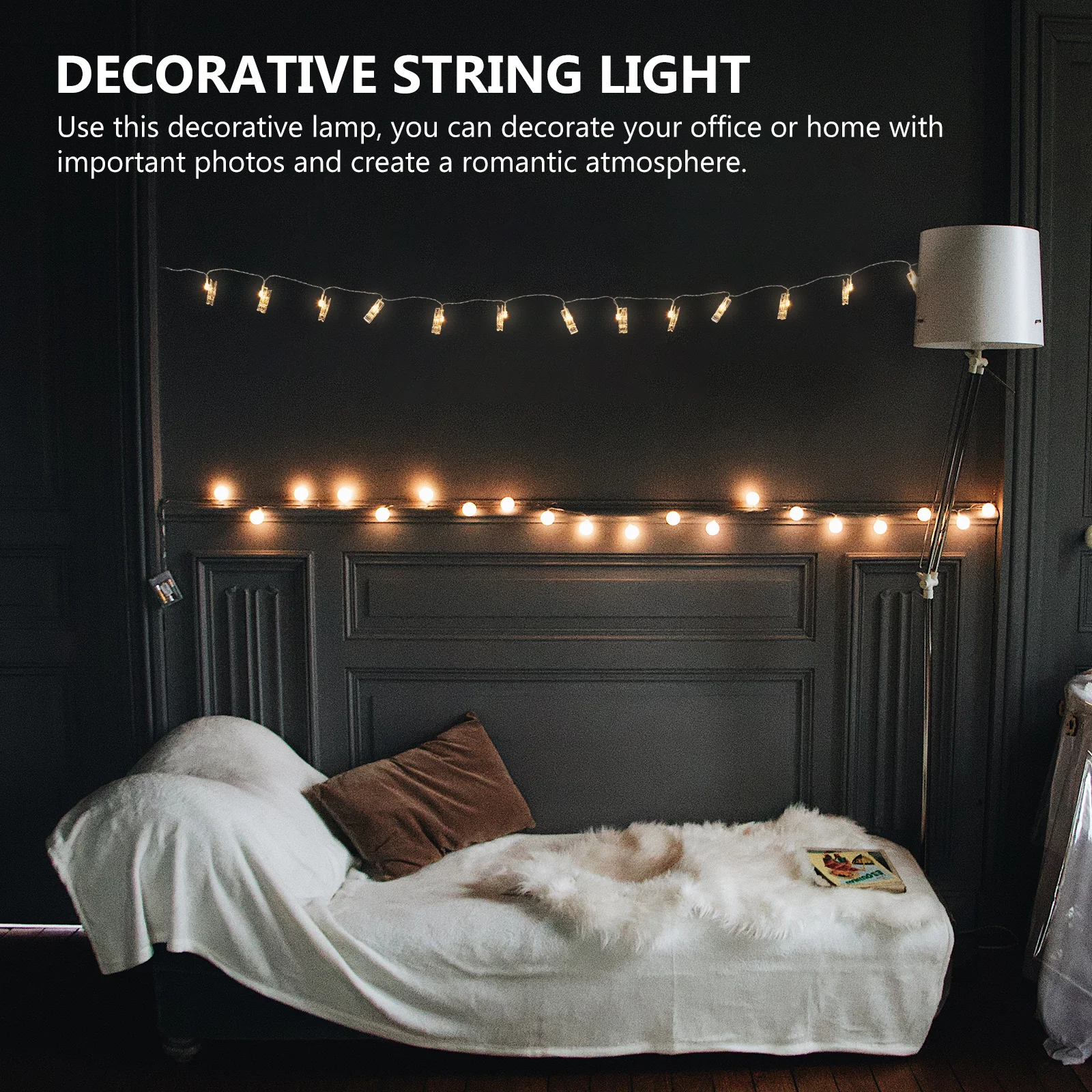 1 قطعة سلسلة ضوء التحكم عن بعد صور كليب LED سلسلة أضواء رومانسية ديكور غرفة مكتب المنزل حفل زفاف مهرجان الديكور #6