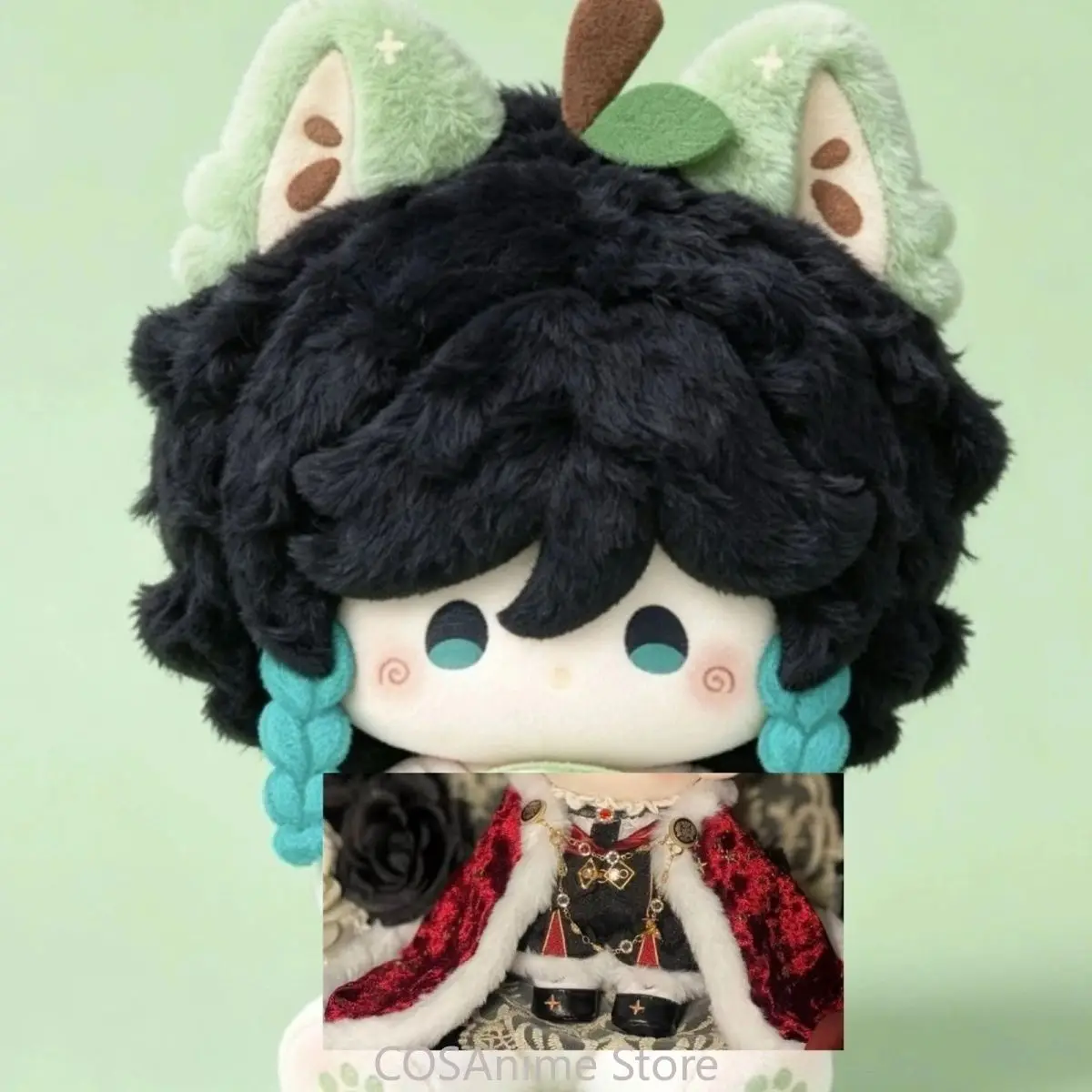 Genshin Impact Venti Anime Game Cosplay 20CM Dress up Plush Stuffed Body Kawaii Plushie Figure Fans Birthday Gifts