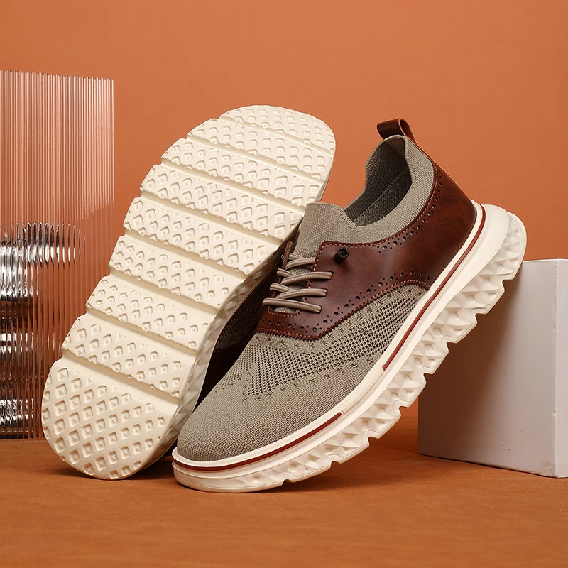 

Весенне-летние мужские повседневные кроссовки на платформе больших размеров, стильные легкие дышащие нескользящие износостойкие кроссовки