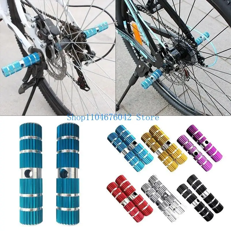652F Aluminum Alloy Bike Pegs Practical Cylinder Pedal Foot Stand Stunt Peg BMX Mountain Road Bike Foot Pedals for Rear