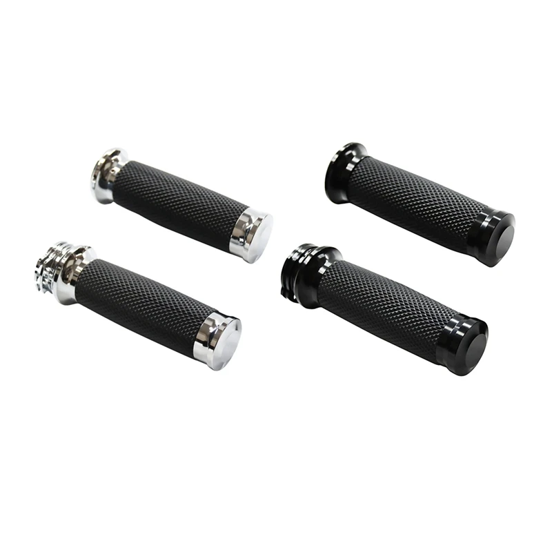 

Universal 1In Hand Grips 25Mm Hand Grips Motorcycle Handle Bar For Touring Sportster 883 1200 XR For Suzuki Silver
