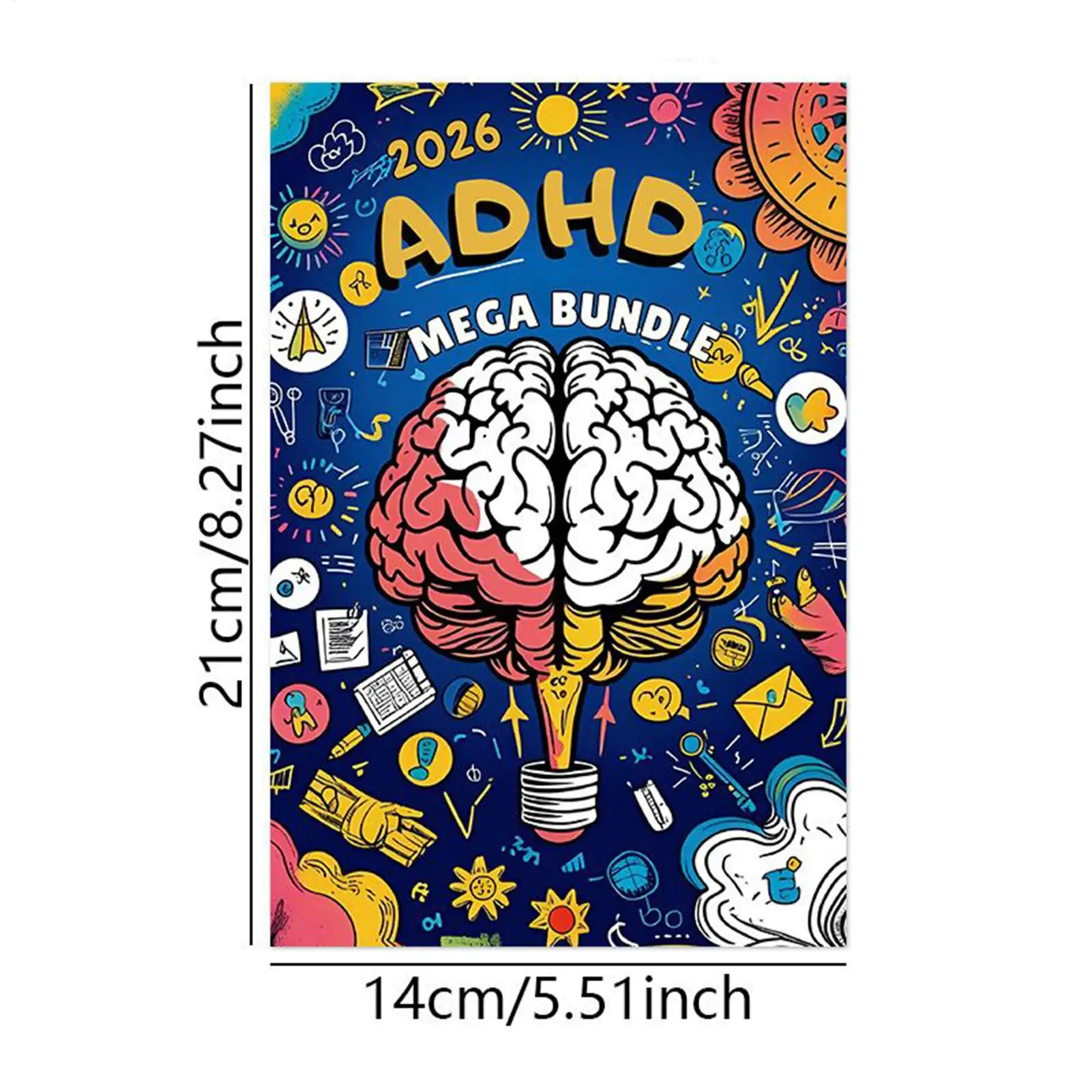 プランナーブック 2026 カレンダープランナー 300 枚メンタルヘルス目標日記フィットネストラッカー教室大学教師学生