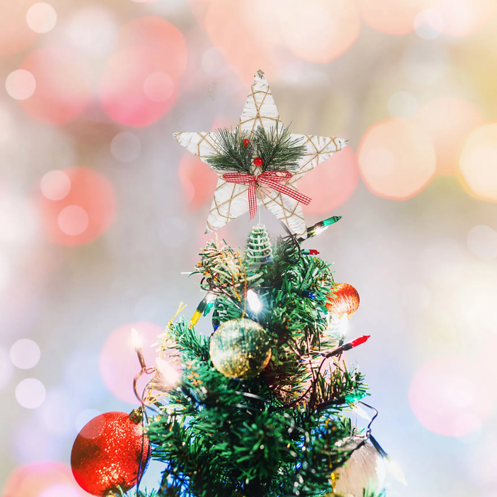 

Christmas Tree Top Star Xmas Treetop Decor Topper for Toppers Decorations of Gold Cloth Shopping Center