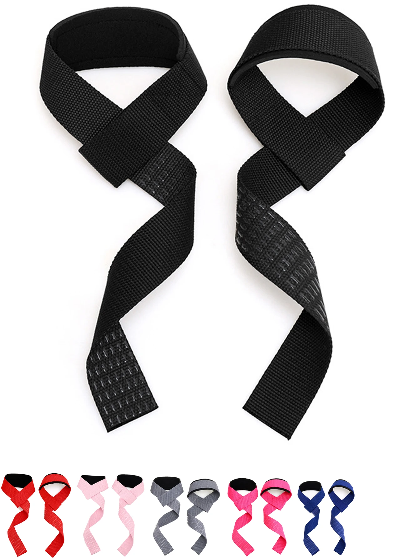 Correas de levantamiento de pesas, 1 par de correas de entrenamiento de fuerza de silicona antideslizantes para muñeca, empuñaduras de mano, soporte para muñeca