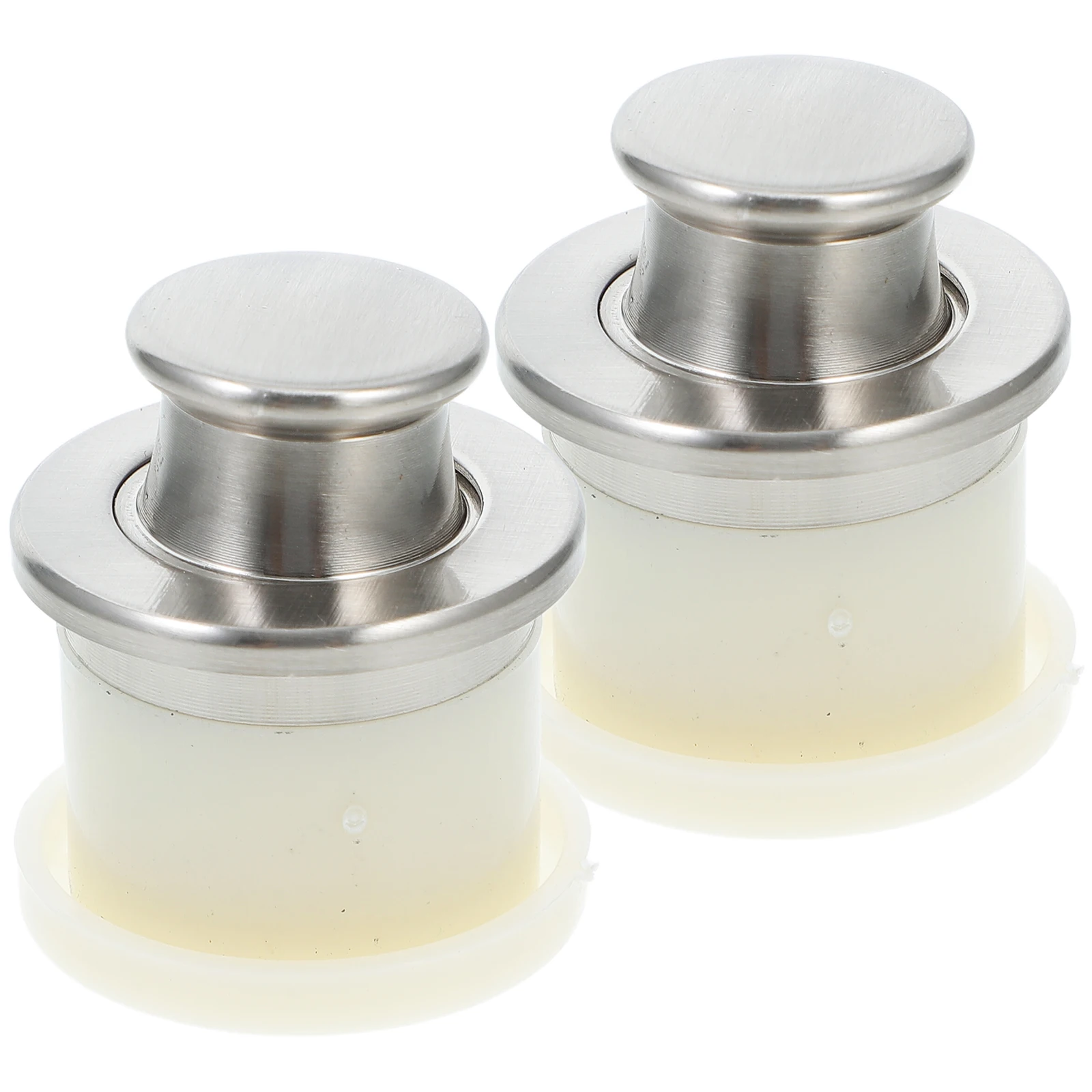 

2 Pcs Black Cabinet Handles Flush Concealed Pulls for Door Drawer Invisible Design Bouncing Space Saving Tatami Furniture Knobs