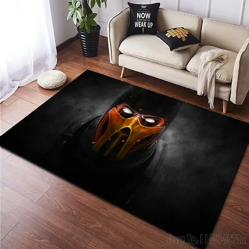 M-Mortal Kombat Gamer Pattern Carpet for Bedroom Floor Mat Decor Living Room Carpet Bathroom Anti-slip Rugs Home Decor