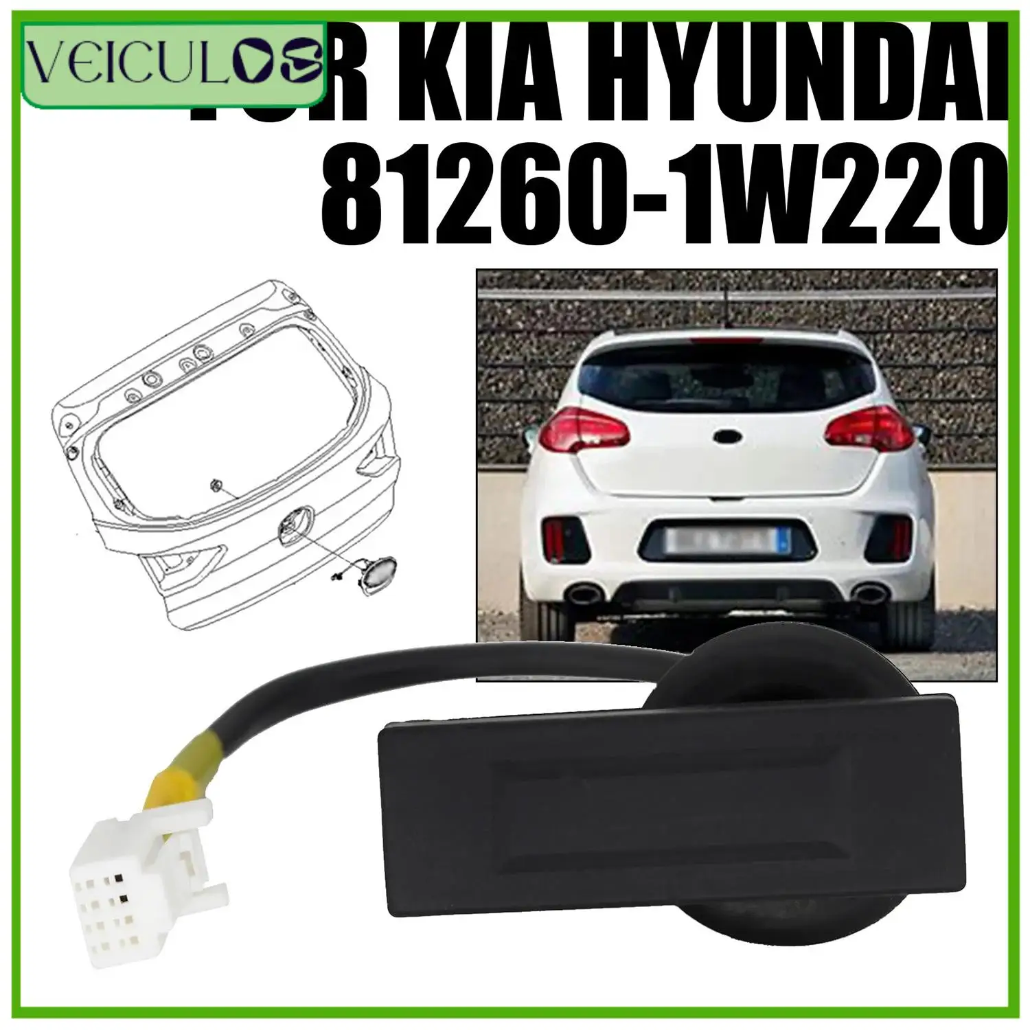 

1Pc Rear Trunk Lid Lock Release Handle 81260-1W220 For Kia Rio Pride 2012-2017 Car Accessories Parts Replacement