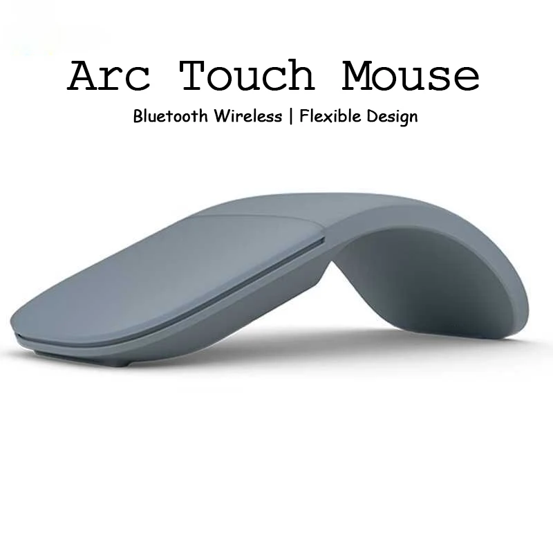 Wireless Mouse Bluetooth 4.0 Foldable Arc Touch Mause 1600 DPI Folding Ultra-thin Mute Mice for Surfacebook Laptop Office Use