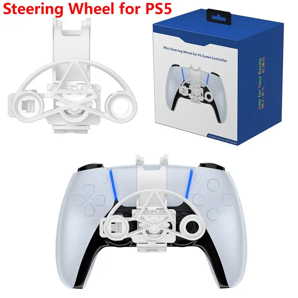 Mini Steering Wheel for PS5 Game Controller 3D Printing Racing Games Steering Wheel PS5 Handle Auxiliary Replacement Accessories