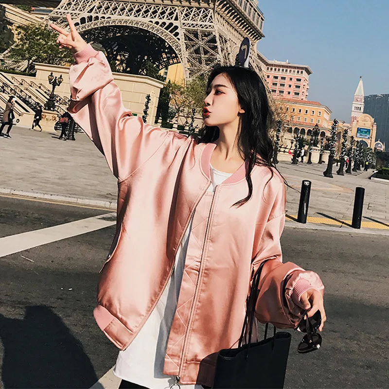 lache-americain-sle-baseball-jaet-rose-haut-de-sport-printemps-automne-ort-vetements-d'exterieur-decontractes-pour-les-femmes-respirant-polyester