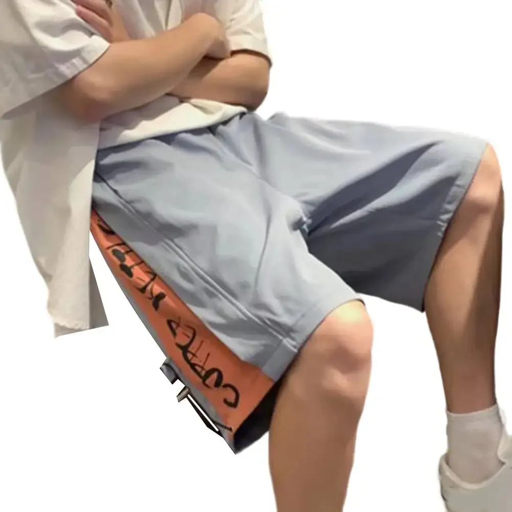 Drawstring Shorts Elastic Waist Pants Sporting Events Comfortable Summer Shorts For Men 95 Polyester 5 Spandex