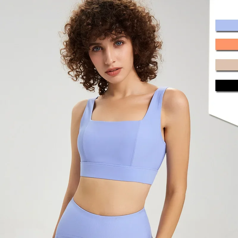 Women Sports Bra Quick Dry Gym Workout Vest High Impact Shockproof Brassiere Stretch Yoga Fitness Top Padded Athletic Undershirt