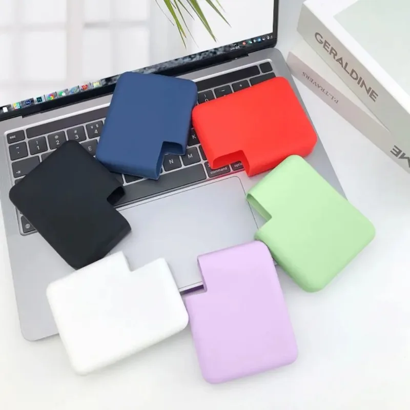 

Soft Silicone Charger Sleeve Case for Apple MacBook Pro 140W Anti-fall Battery Charger Sleeve Power Adapter Protective Cover
