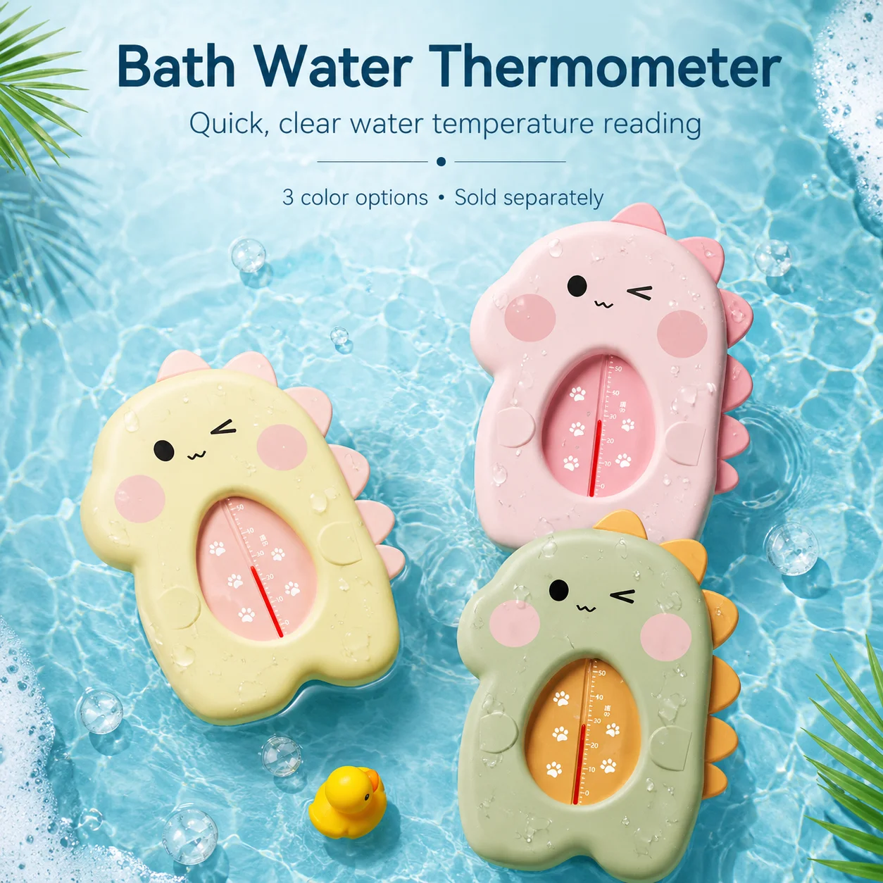 Water Thermometer for Bath, Floating Temperature Gauge for Bathtub, Water Temp Meter for Shower Bath Pool