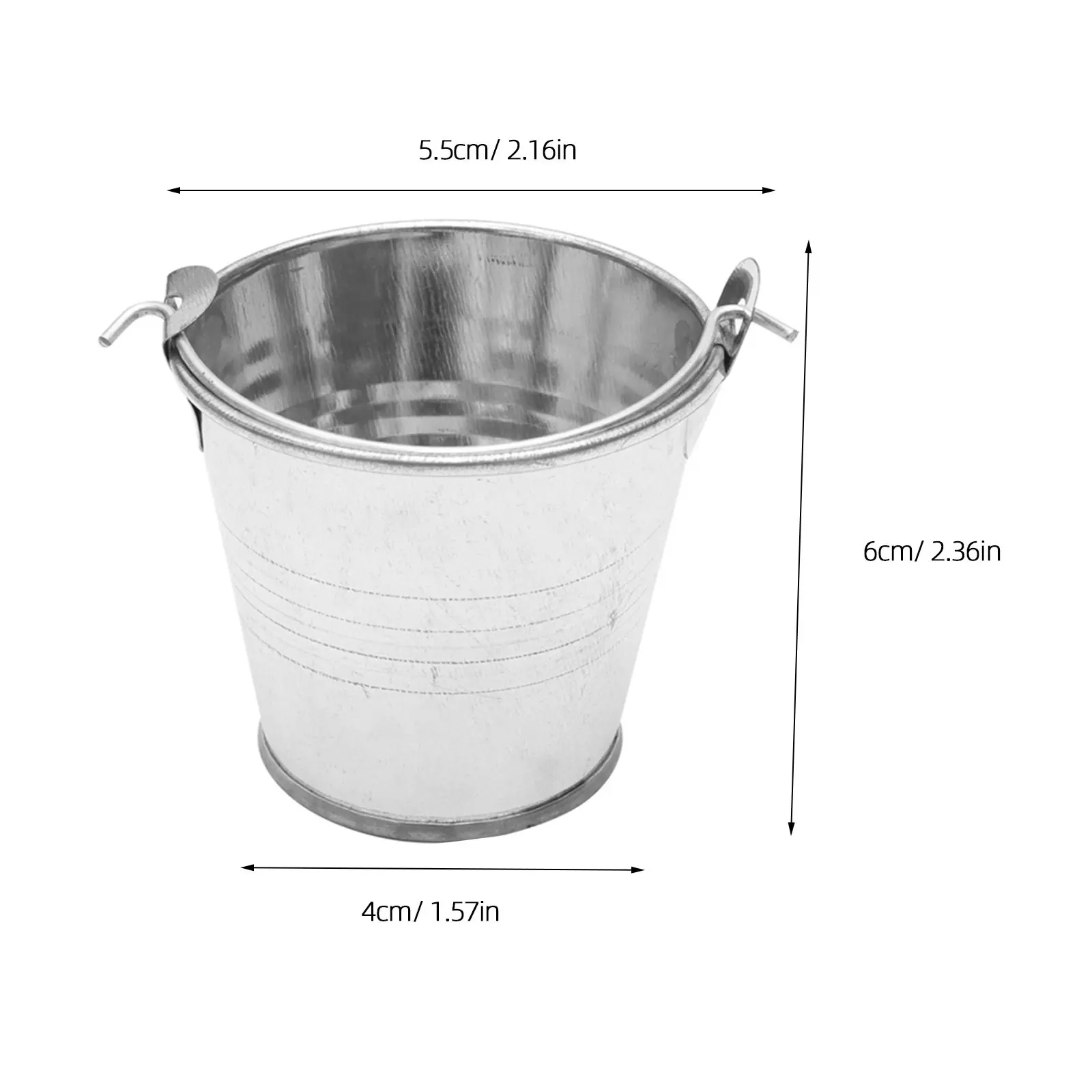 6Pcs Mini Iron Flower Pot Set Compact Multi-Function Desktop Decorative Planter for Succulents Indoor Gardening Candy Storage