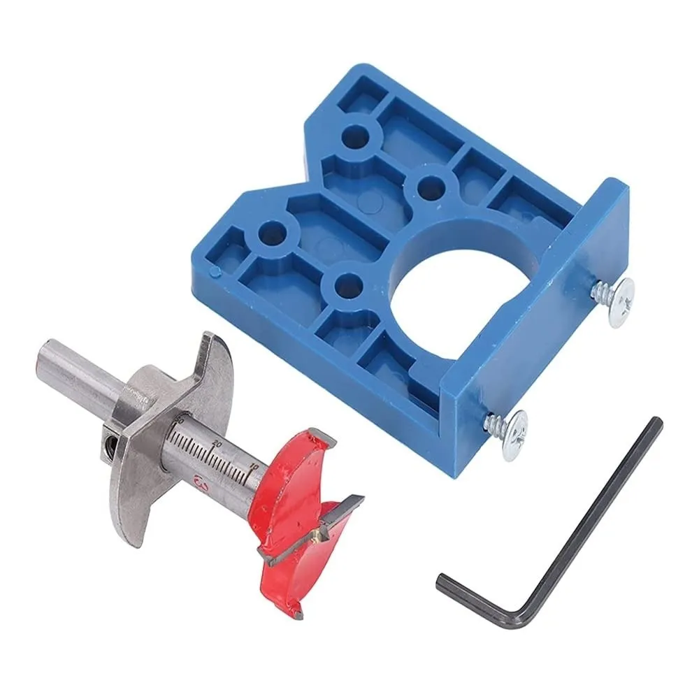 35mm Diameter Hinge Hole Opener Adjustable Positioning Woodworking Cutting Template Hole Locator Template Boring Jig Locator