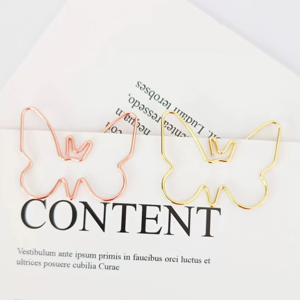 Paper Clip Bookmark Cute Creative Metal Cartoon Wholesale Special-Shaped Mini Bow Cross-Border Pin