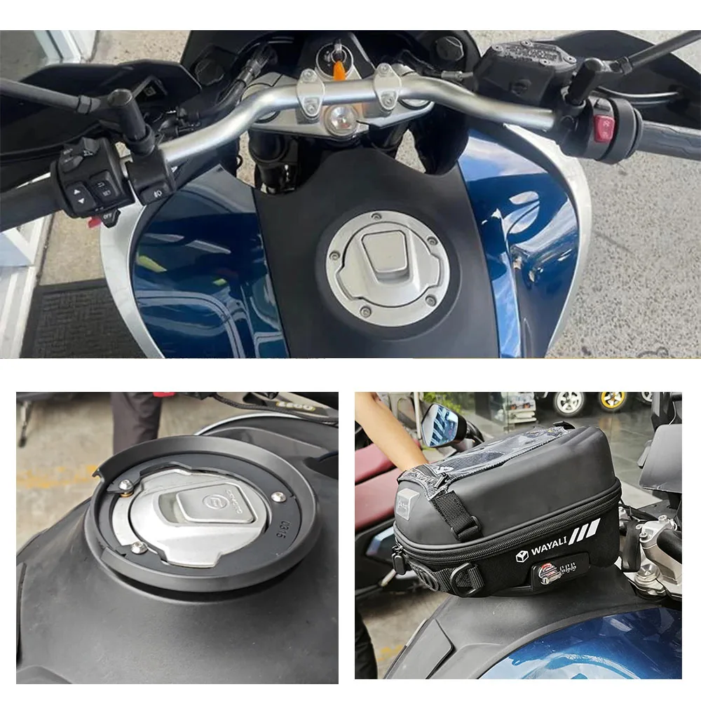 Borsa da serbatoio per CFMOTO IBEX 800 TS 800T 2024 Borsa da serbatoio carburante Bagagli Tanklock Zaino da corsa Borsa di stoccaggio Tasca di navigazione touch