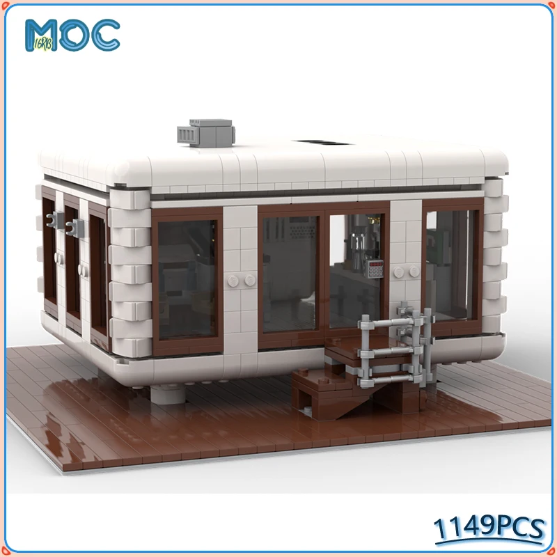 MOC Building Blocks Modern Loft Cube Scene Display Model Bricks Street View DIY Creative Assembly Education Toys Christmas Gifts