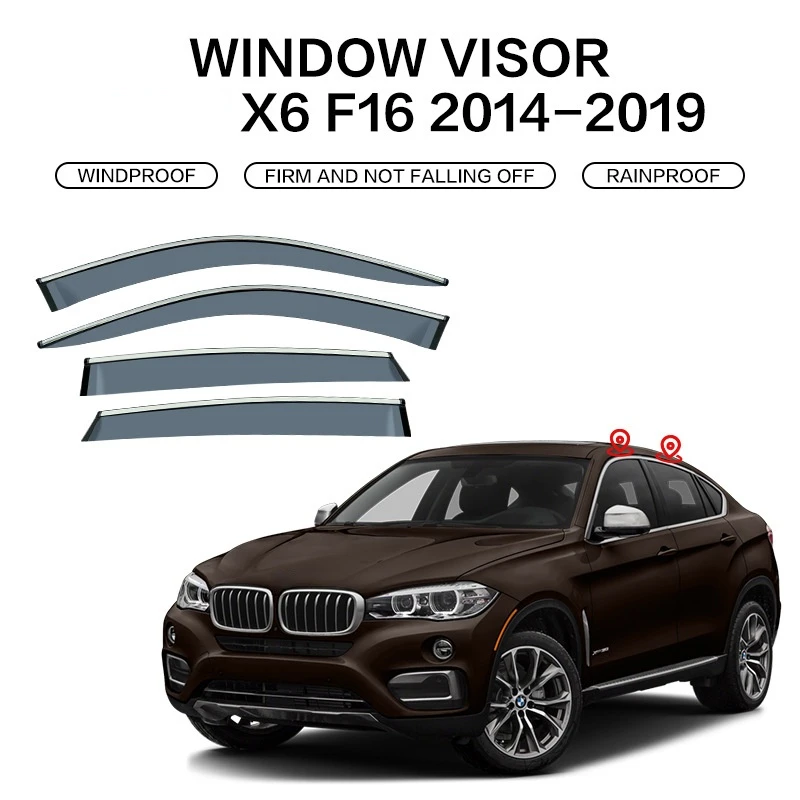  X6 MK3-G06 2020+ ウィンドウバイザー BMW X6 E71 F16 G06 ウィンドウバイザー 4個セット
