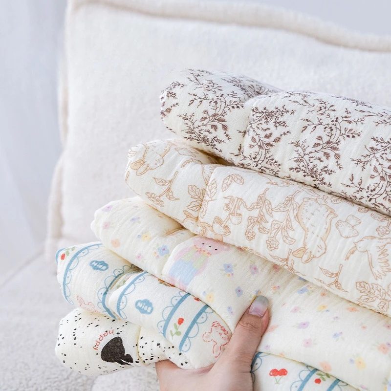 Плюшевая флисовая подушка для сиденья коляски в горошек, подушка для стульчика, теплый коврик для детской коляски, нескользящий универсальный аксессуар для коляски