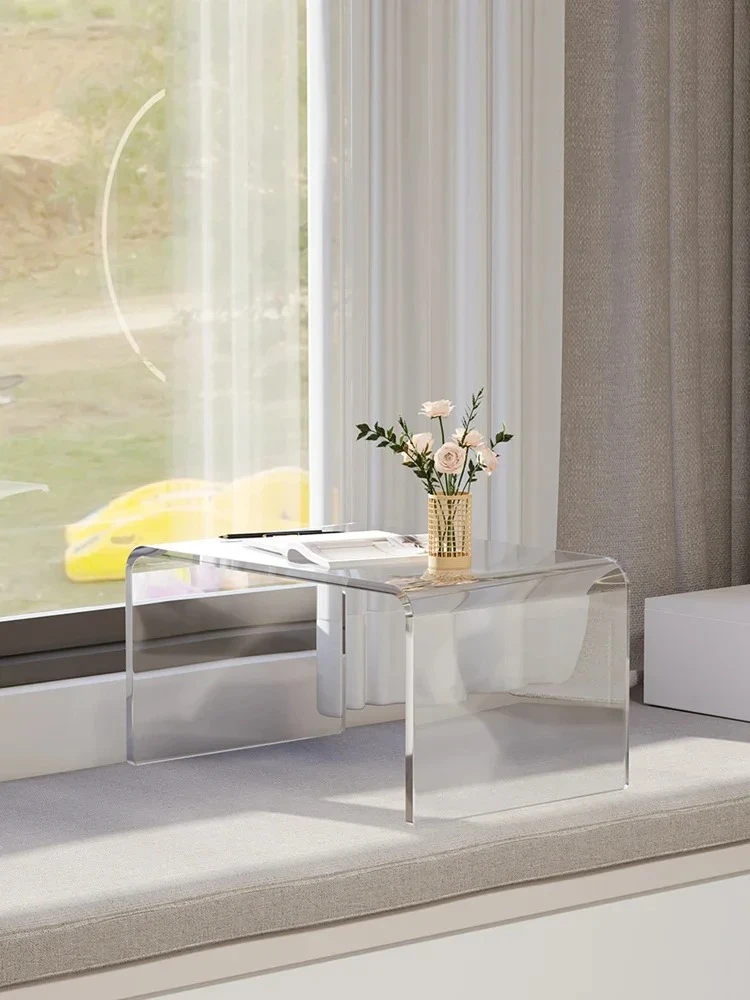 Modern Simple Transparent Acrylic Side Table Home Bedroom Creative Living Room Sofa Side Table