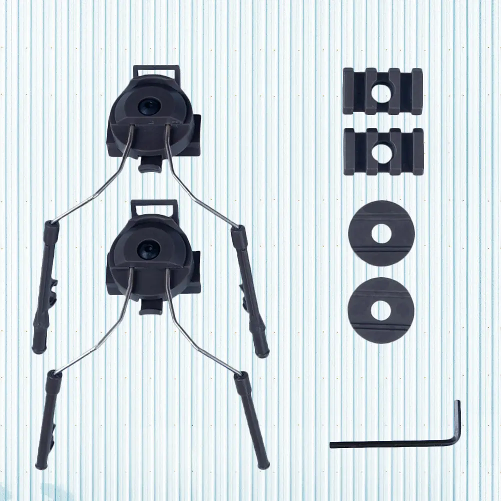 Rail Adapter for Headsets – Earmuff Buckle Design, Easy Wire Routing, Durable Mounting Clip