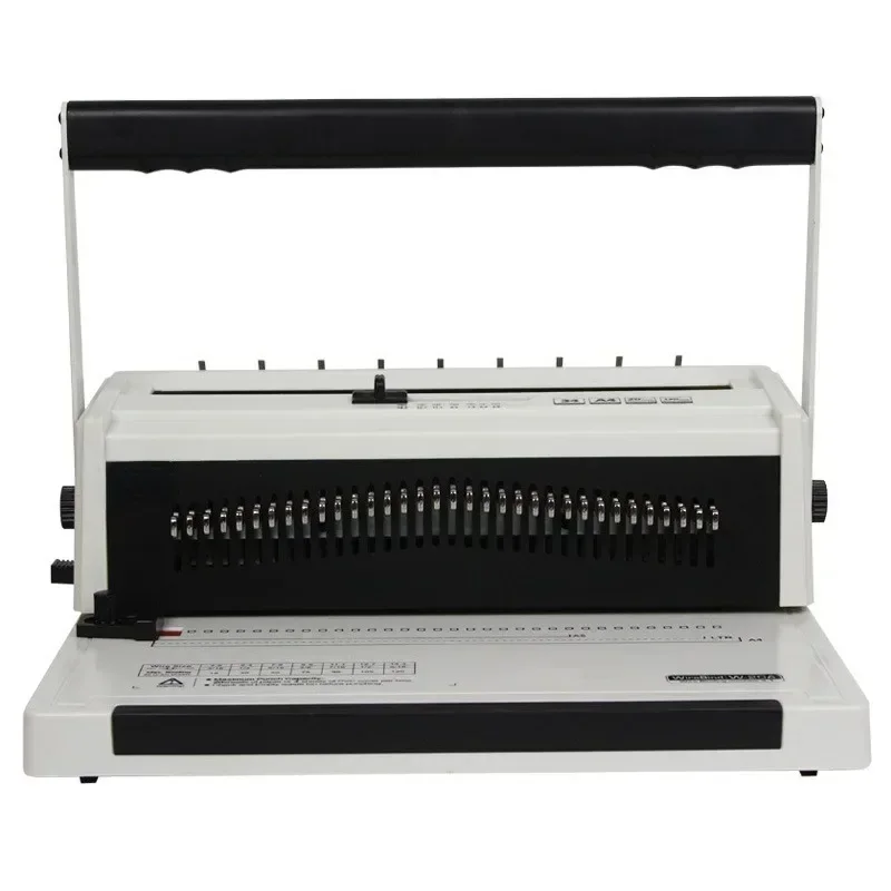 34 hole desktop calendar iron ring binding machine with full pull blade double line hanging calendar W20A