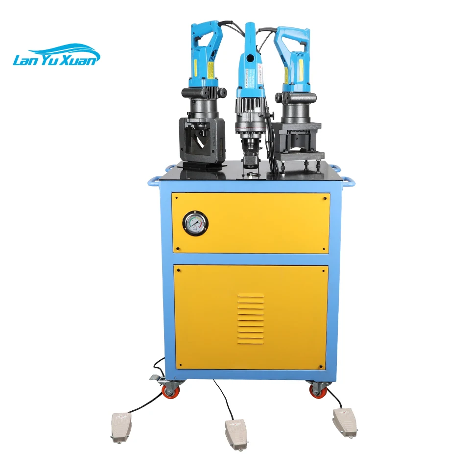 Three-in-one electric Angle iron processing machine