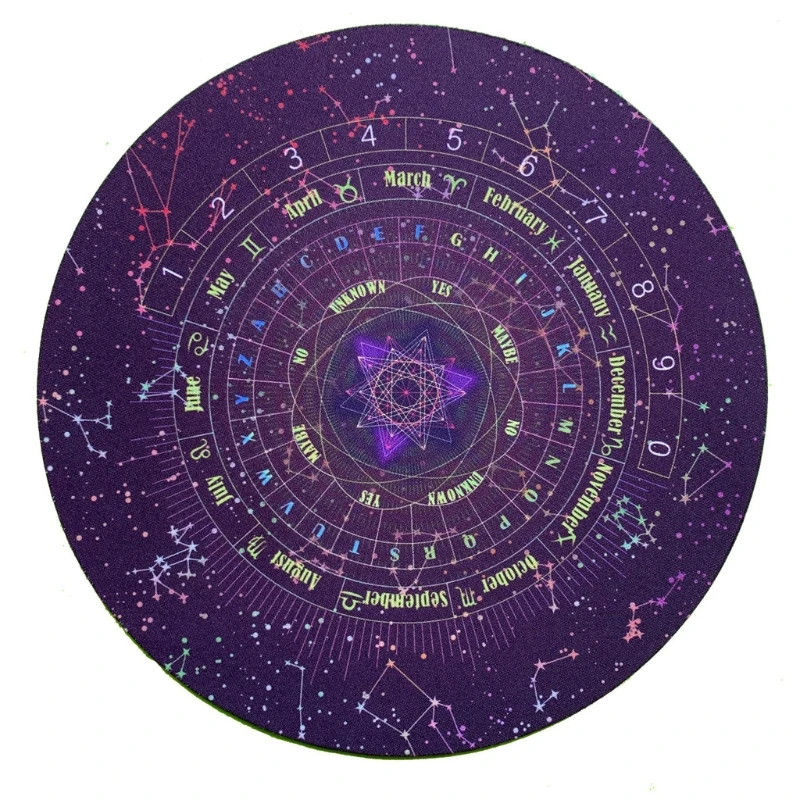 YD61 8.6 Inches Round Tarot Altar Cloth Card Board Game Astrology for Oracle Card Pad Table Cover Card Mat Divination Tablecl