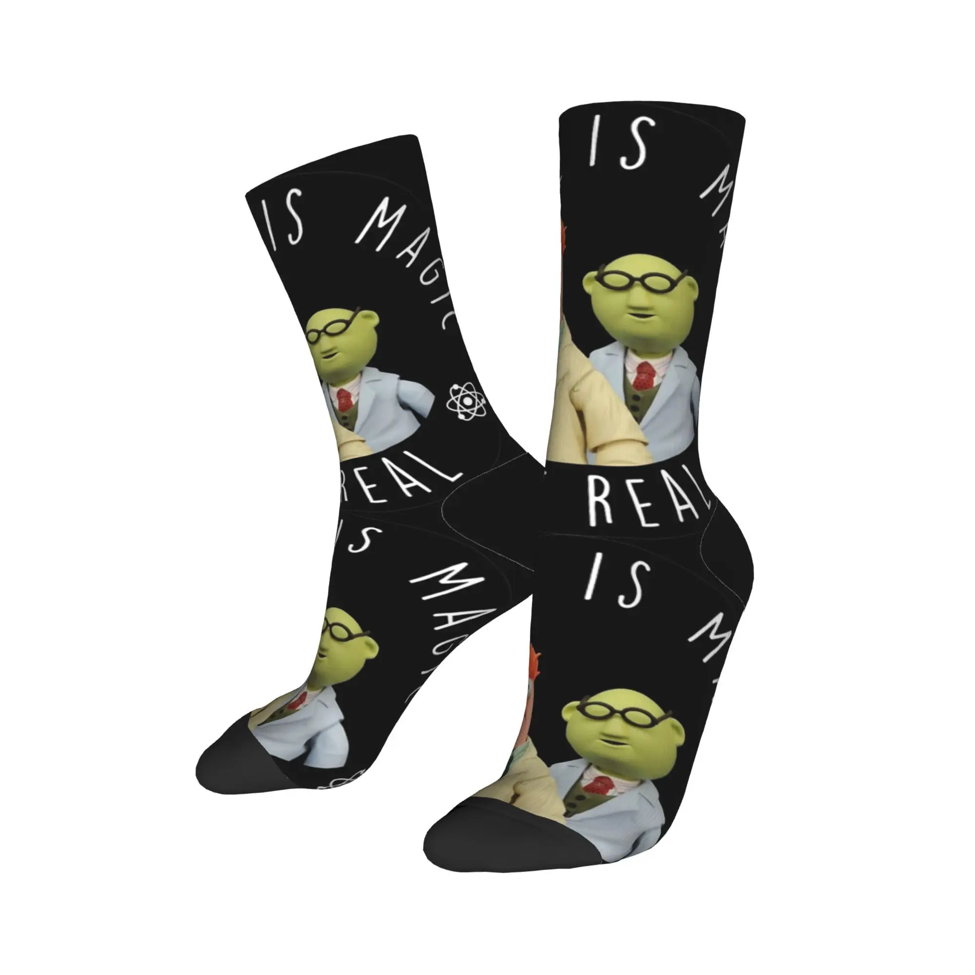 Winter Warm Retro Men's Women's Beaker Muppets Bunsen Socks Science Is Magic But Real Breathable Skateboard Socks