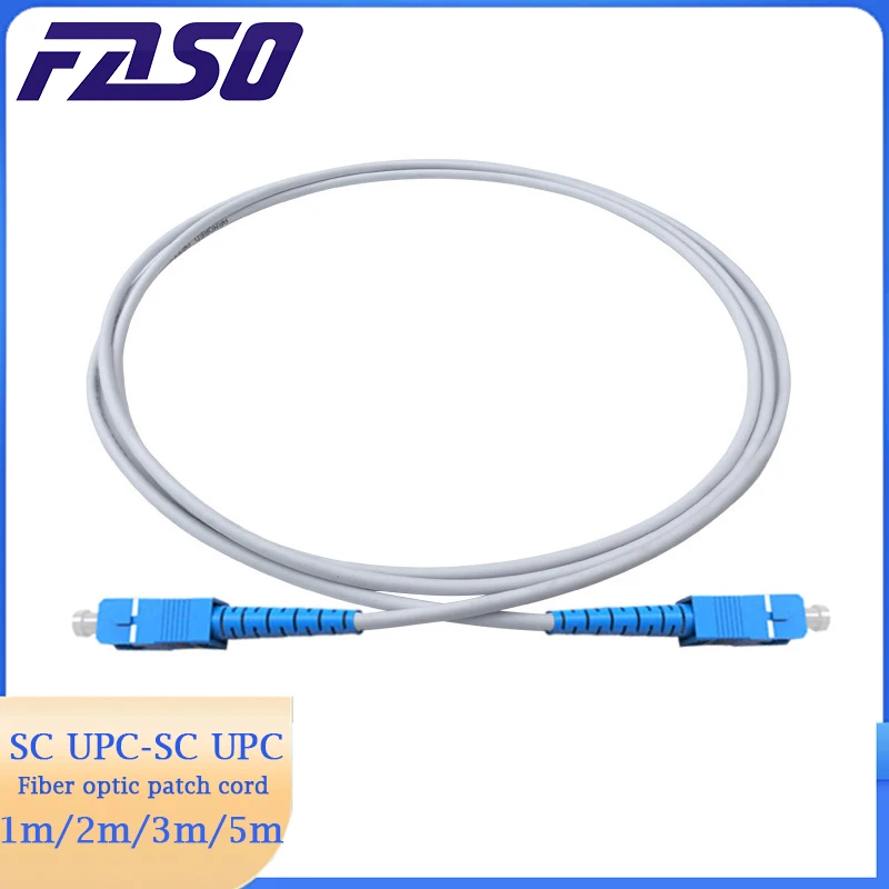 

Оптоволоконный провод UPC SC to SC Оптический одномодовый 1-ядерный G657A1 Внутренний удлинительный кабель 1M/2M/3M/5M Волоконно-оптический патч-корд