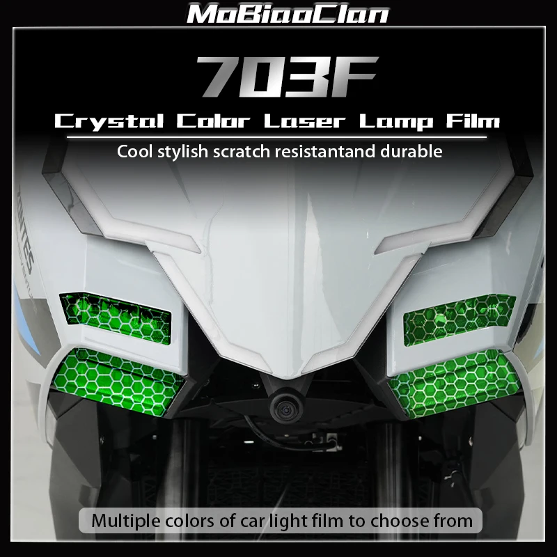 

For ZONTES 703F 703f Modification Accessories Headlights And Taillights With Honeycomb Laser Protective Sticker