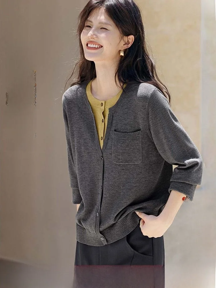 

XWI женский вязаный свитер, искусственный двухсекционный цветной блуз, свободный крой, теплый мягкий топ для поездок на работу, модный универсальный осенний Новое поступление