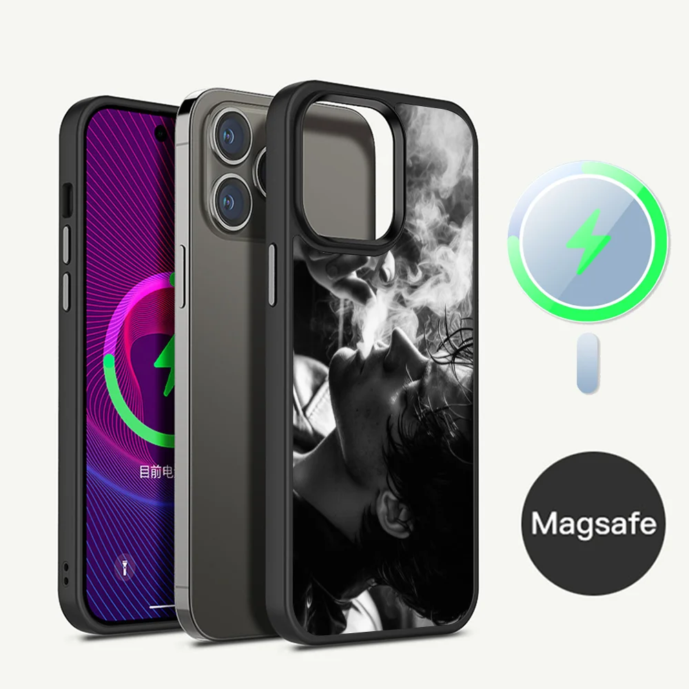 

Чехол для телефона Singer H-HaRRy S-Style, Магнитный чехол Magesafe для iPhone 11, 12, 13, 14, 15 Pro Max Plus Mini с беспроводной зарядкой
