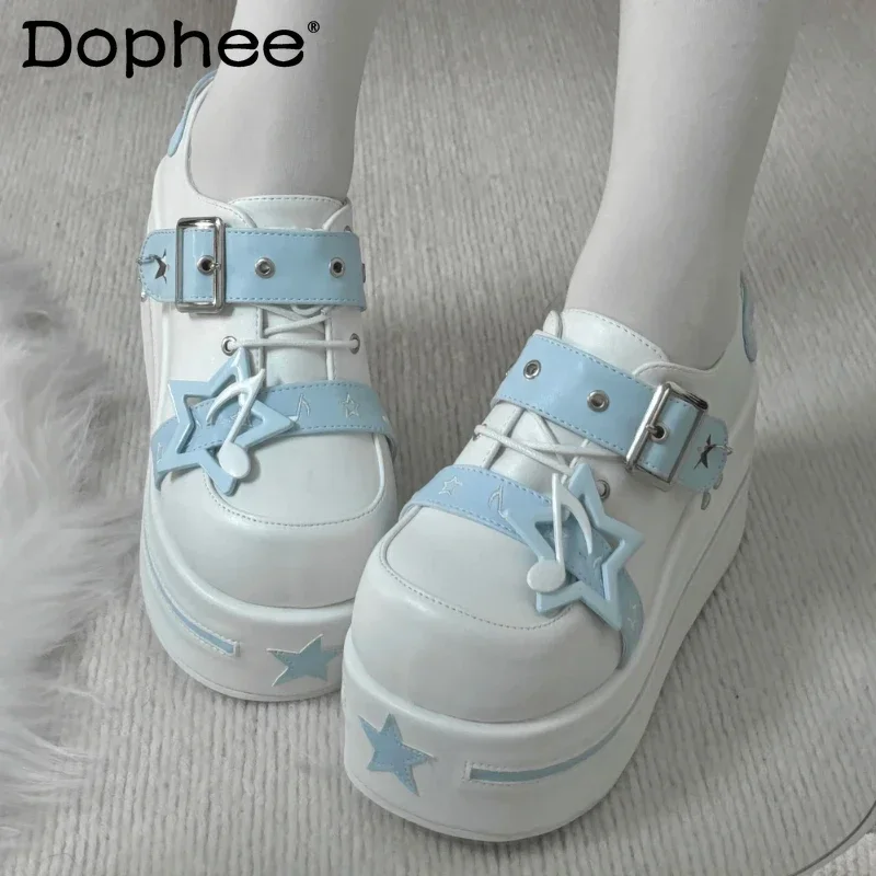 

Original Subculture Round Head Japanese Platform Shoes New Spring and Autumn Female Punk Muffin Shoes Thick Bottom Chunky Heels