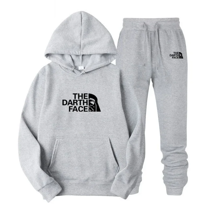 2025 الربيع والخريف الرجال مقنعين طويلة الأكمام هوديي البلوز + بنطلون 2 مجموعات من الترفيه في الهواء الطلق اللياقة البدنية بدلة عدو #3