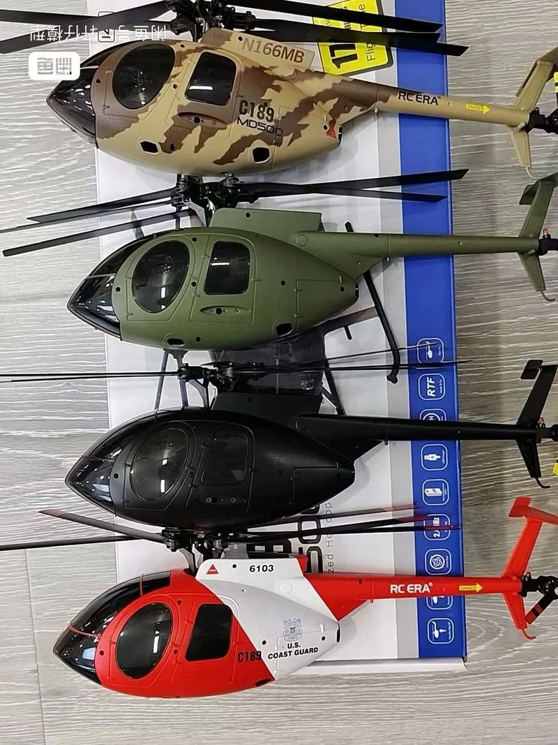 In Stock Rc Era New 1:28 C189 Bird Rc Helicopter Tusk Md500 Dual Brushless Simulation Model 6-axis Gyro Simulation Model Toys