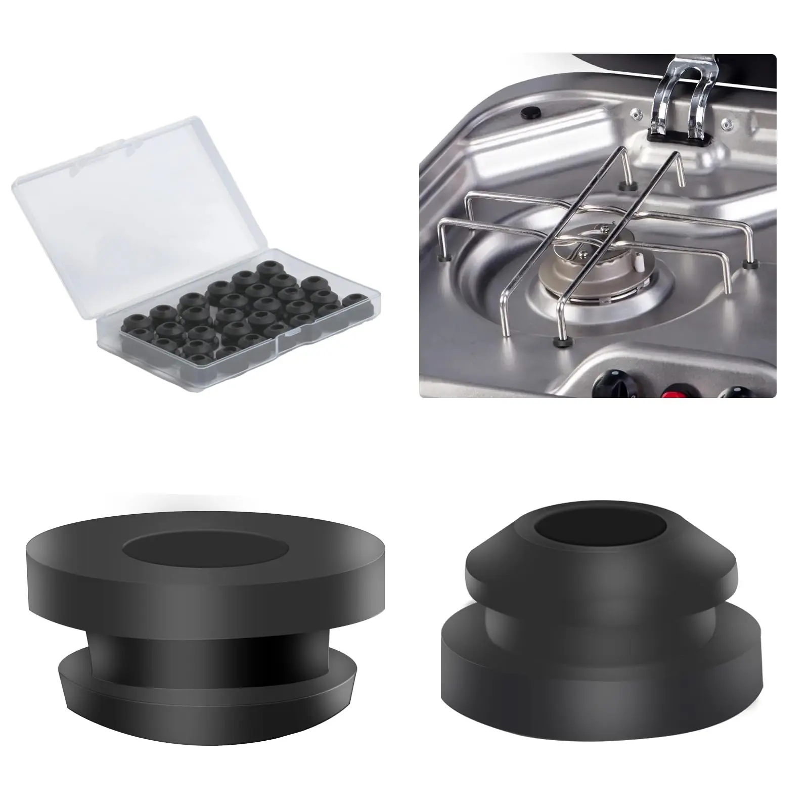 30 قطعة من الحلقات المطاطية للمنزل المتنقل - وعاء 5 مم يدعم/أقدام/قابس لـ Dometic/Smev/Thetford