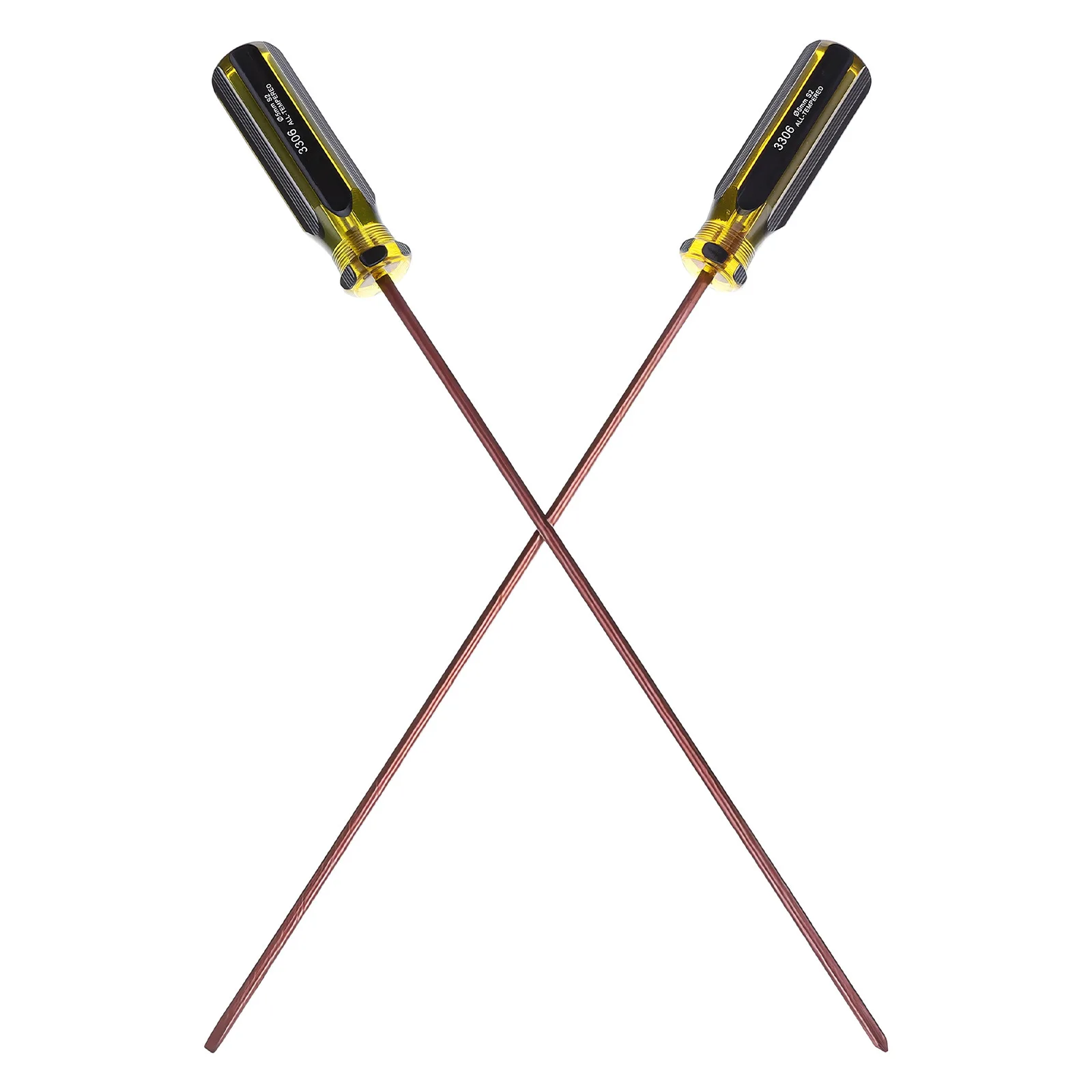 

2pcs Magnetic Slotted Flathead Screwdriver Ratchet Expansion Tools Home Repair Durable Multi Purpose Cross Word Dual