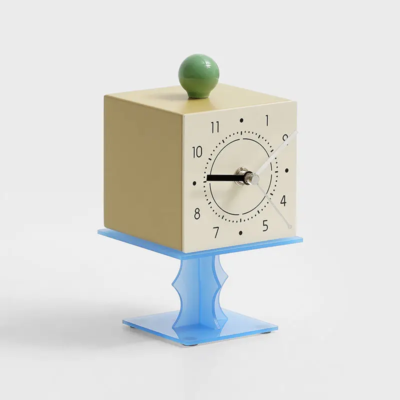 Zml entrance hall clock decoration living room clock clock creative tv cabinet desktop ornament
