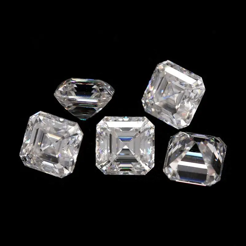 

High Grade Excellent Octagon Cut Square 4.5*4.5mm Good Fire White Color Moissanite Diamon Loose Stone For Jewelry 6pcs/lot